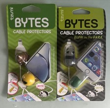 tzumi BYTES Cable Protector 2 Emoji Pack  Glow-In-The-Dark Panda/ Turtle