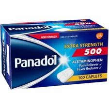 PANADOL 500 mg Extra Strength Caps Pain Reliever 100 caps EXP 2027
