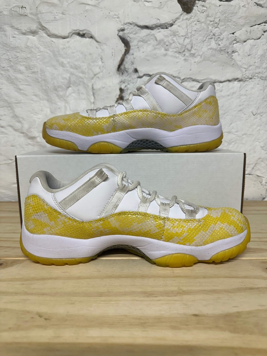 air jordan 11 low ジョーダン 11 ロー ヘビ柄 イエロー Yellow Python Dresses This Air Jordan 11 Low Snake Edition