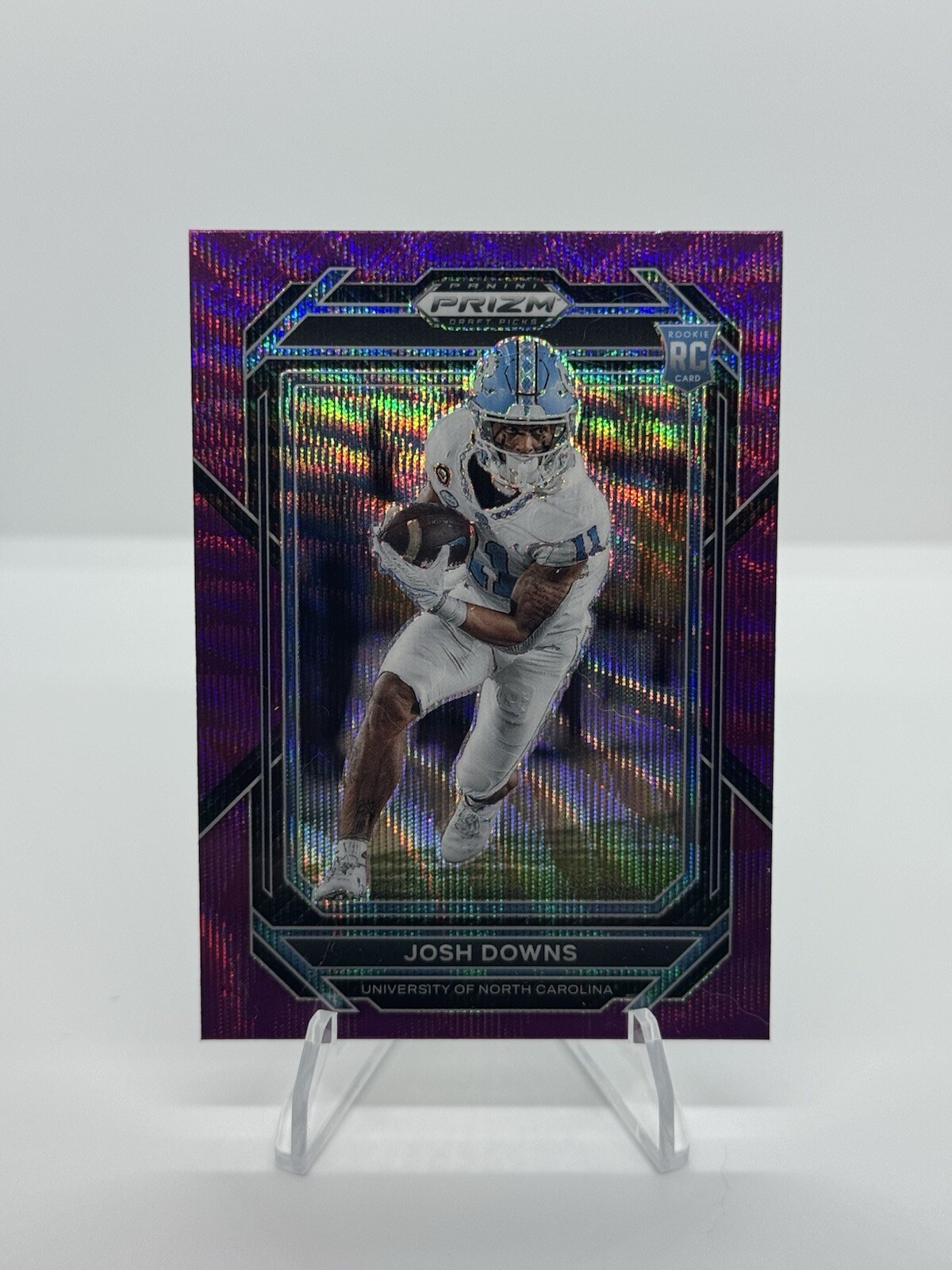 2023 Panini Prizm Draft Picks - Purple Wave Prizm #139 Josh Downs (RC)