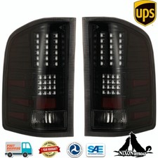 Led Tail Lights For 2007-2013 Chevy Silverado 1500 2500 3500 Black Smoke Lens