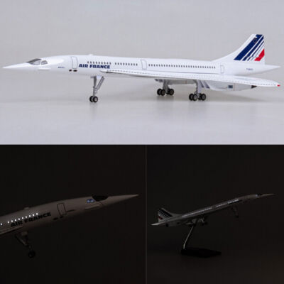 1/125 Air France Concorde Airplane With Voice Light Plane Model