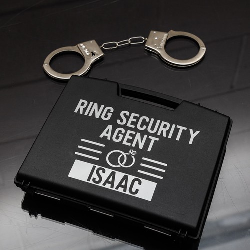 Caja de seguridad de anillo personalizada - Page Boy Gift - Caja de anillo de boda portador - Imagen 31 de 38