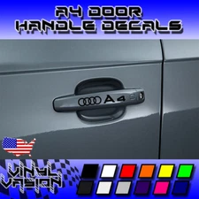 4x Audi A4 Rings Door Handle Decal Sticker 2.0T Premium Titanium Premium