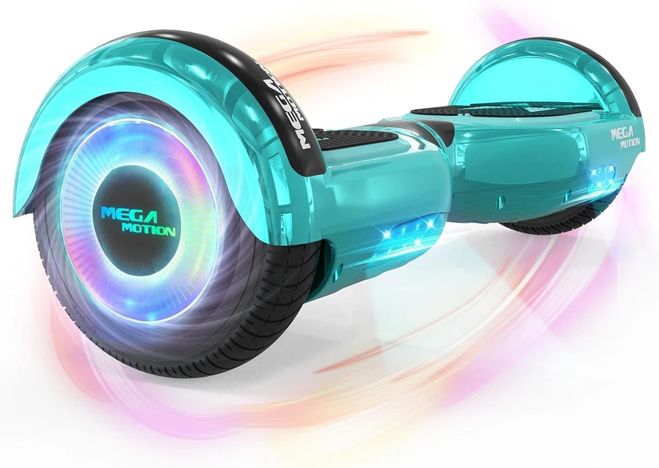 MEGA MOTION Hoverboard für Kinder 6,5-Zoll mit Bluetooth-Lautsprecher LED Rädern - Bild 3 von 4