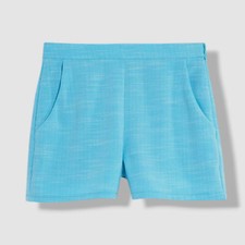 Aqua Kids Girl's Blue Tweed Side Pocket Chino Shorts Size Large