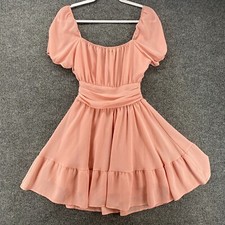 Womens Dress Size S Pink Babydoll Cottagecore Fairy Whimsical Feminine Angelcore