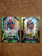 2019 Damien Harris Prizm Rookie Green Pulsar Auto And Base 2 Card Lot