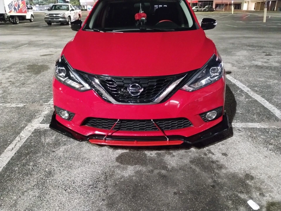 Front Bumper Rear Spoiler Splitter Body Kit+Side Skirt For Nissan Sentra  P — 第 3/4 张图片