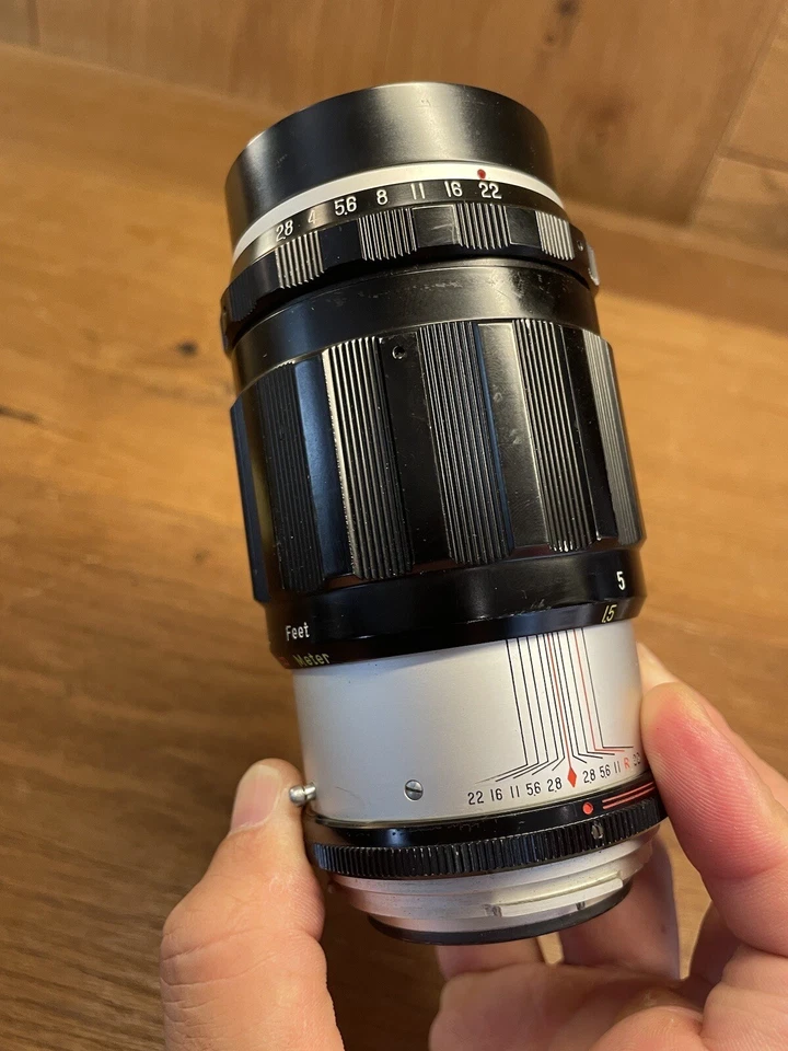 *Montaje Petri V: casi como nuevo ++* Lente Sankyo Super Komura Uni Auto 135 mm F/2,8/JP Foto 3 de 4