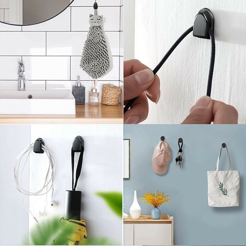 50PCS Ganci Appendiabiti Autoadesivi Stick On Wall Adesivo Asciugamano Appendiabiti Gancio - Foto 2 di 7