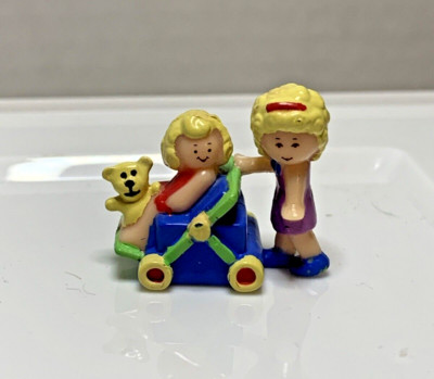 1990 Polly Pocket Polly Pushes the Pram RING TOP ONLY Bluebird Toys
