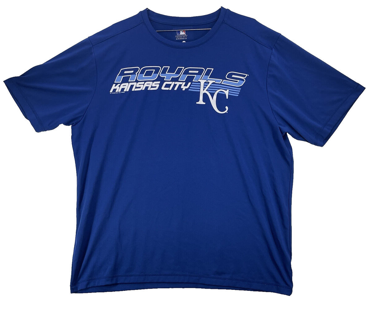 Kansas City Royals Men's Size XL Short Sleeve Blue Graphic Print T-Shirt