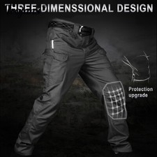 Tactical Cargo Pants Mens Military Hiking Outdoor Quick-Dry Waterproof Trousers