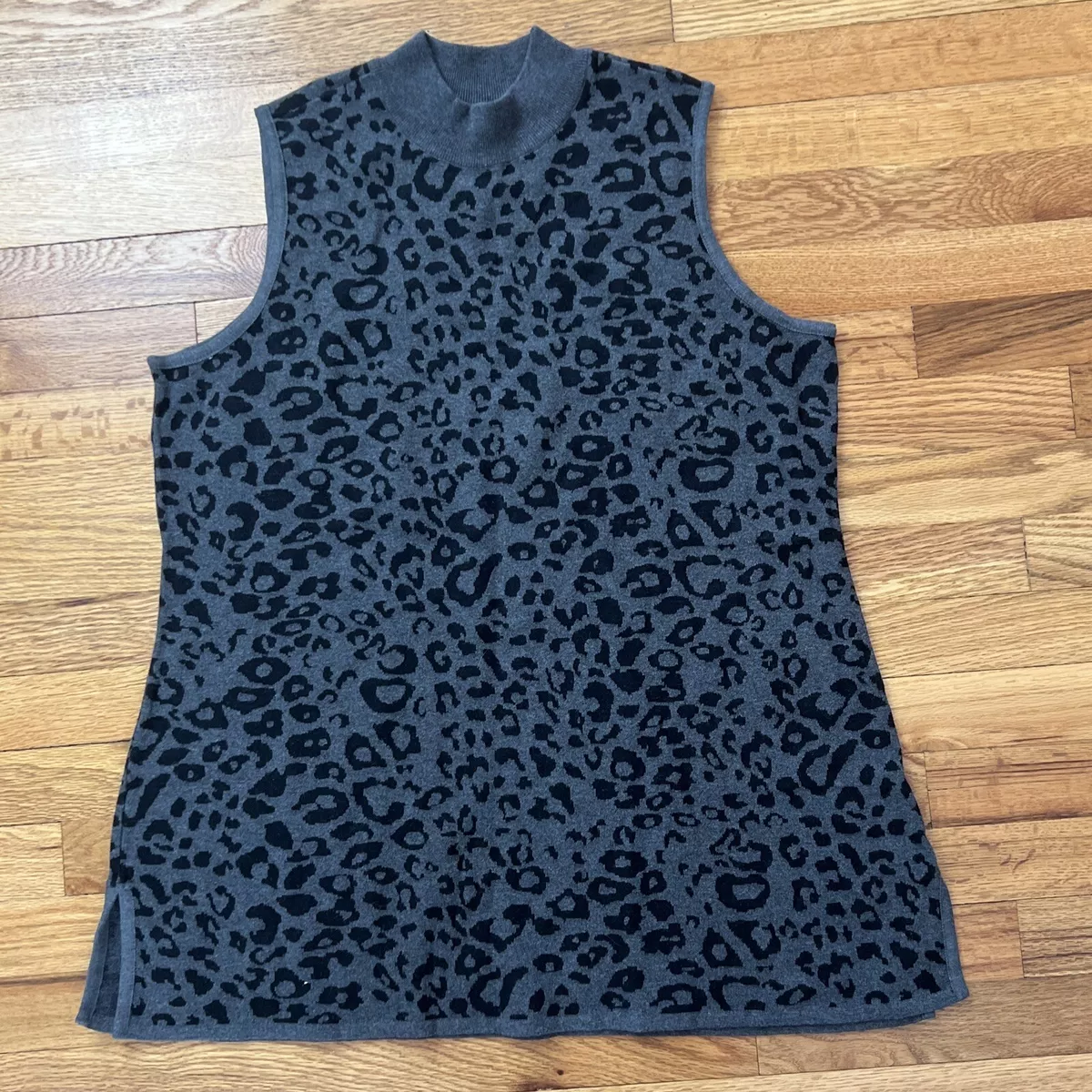 Leopard hotsell sweater vest