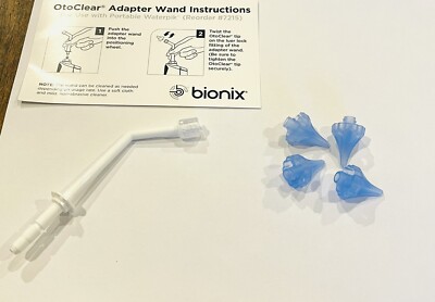 Bionic Otoclear Waterpik 1pc Adapter Wand & 4pcs Ear Irrigation Tips Value Pack