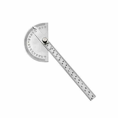 Goniometro 180 Gradi In Acciaio Inox, Goniometro a Testa Tonda Regolabile (g4P)