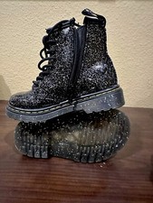 Dr Martens Toddler Black Glitter