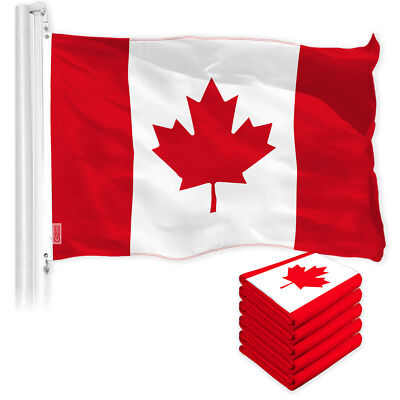 NEW G128 Canada Flag 5-Pack 3x5 FT, Canadian Printed 150D Polyester