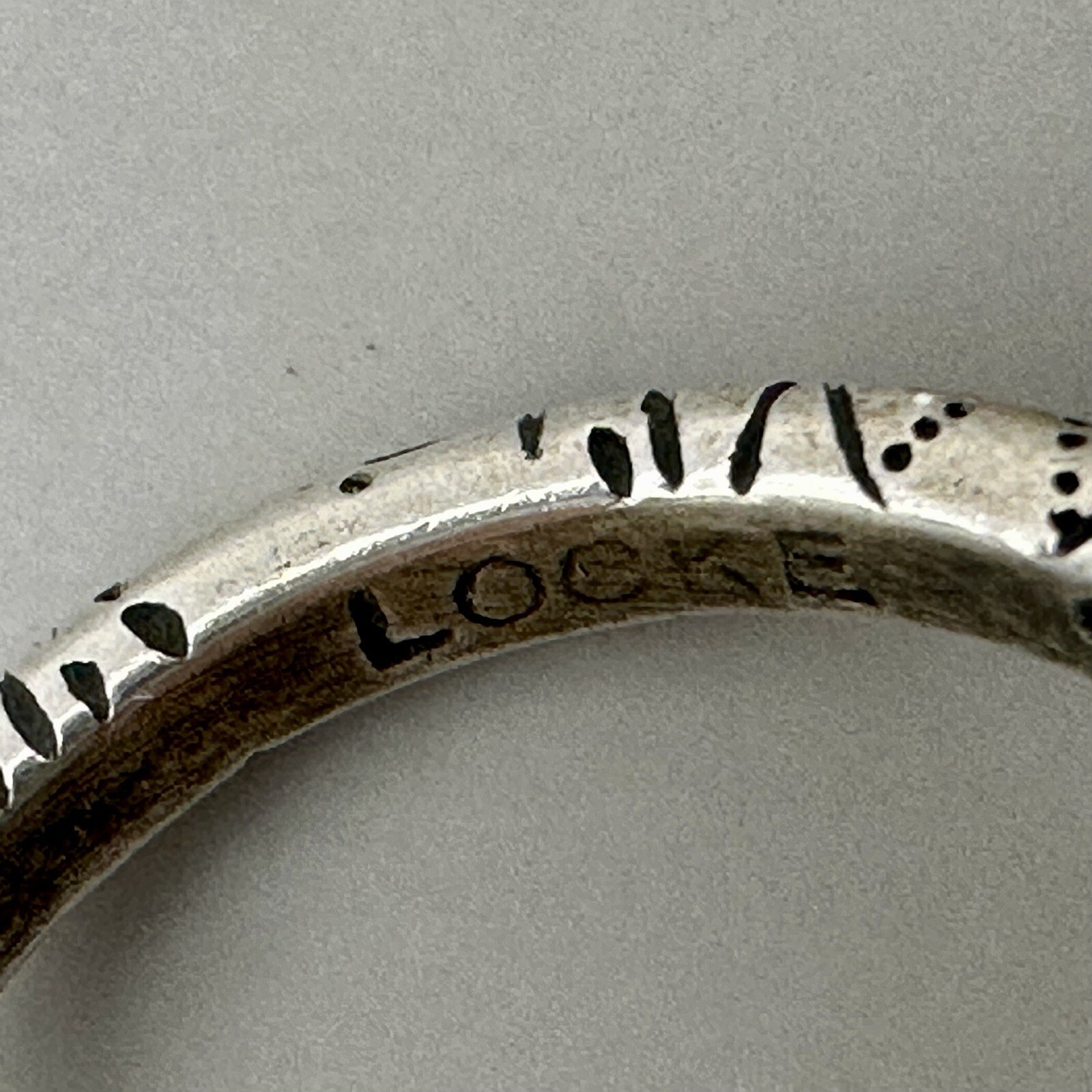Artisan Boho Stackable Ring Signed Locke Sterling… - image 5