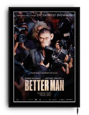 BETTER MAN ROBBIE WILLIAMS  Light up movie poster framed lightbox led sign film