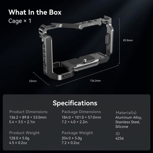 SmallRig ZV-E1 Gabbia per Sony ZV E1, Gabbia per fotocamera per Arca-Swiss, attacco Cold Shoe - Foto 9 di 9