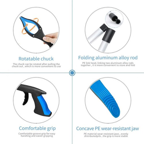 32 Inch Extra Long Grabber Reacher with Rotating Jaw Mobility Aid Reaching Tool - Picture 6 of 18
