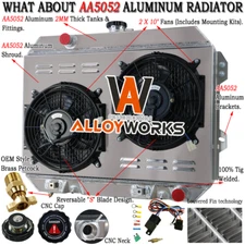 4-Rows Radiator Shroud Fan For 1975-1983 1981 Nissan 280Z 280ZX Datsun L6 2.8L