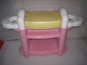 Details About Htf Little Tikes Little One Nursery Baby Doll Changing Table Bath Tub High Chair