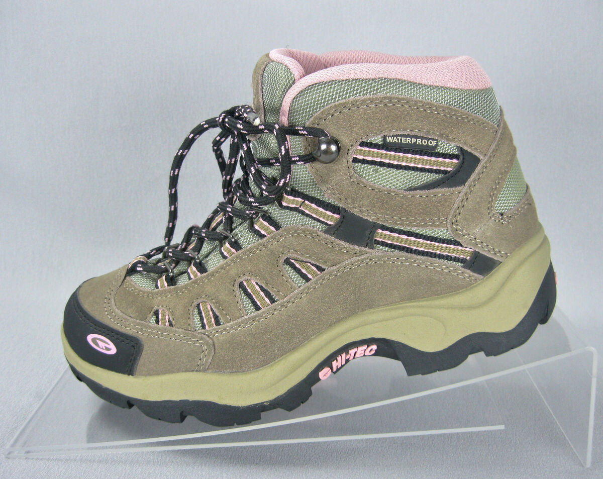 Malawi Carrera enlace Hi-Tec Bandera Waterproof Hiking Boots Womens US Size 7 Beige Tan Suede  Pink | eBay