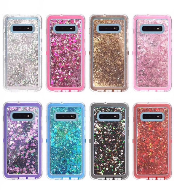Samsung Galaxy S10e S10 S10+Plus Defender Glitter Case Screen Clip Fits