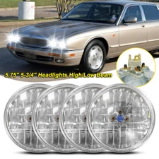 4Pcs 5.75" inch Round Halogen Headlights High-Low Beam for Jaguar XJ6 XJS XJ12