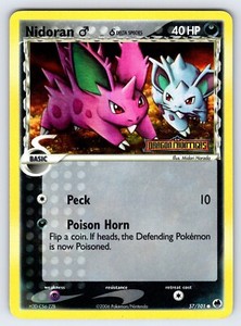Nidoran 57/101 2006 EX Dragon Frontiers Pokemon Card TCG Reverse Holo Common Lp
