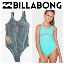 BNWT BILLABONG GIRLS KIDS TEEN NEW AGE ONE PIECE SWIMSUIT 10 RRP 70 Aquamarine