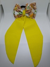 Cute Hand-Made Hair Bow yellow/multi color 