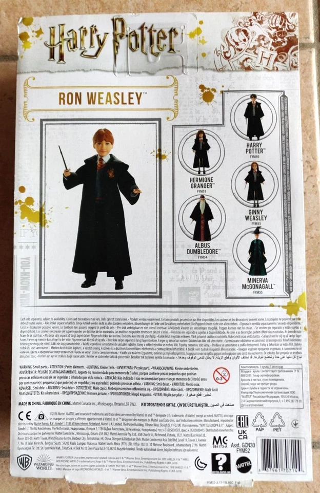 Bambola personaggio Harry Potter Ron Wizarding World Mattel 25 cm da 6 anni - Immagine 4 di 4