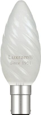 LUXRAM 60W 240V SBC B15 Twisted Pearl Kerze