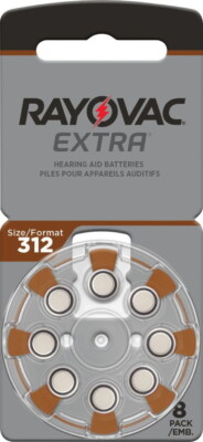 24 Rayovac 4607 Extra Advanced Typ 312 Zink-Luft Hörgerätebatterien 8er Blister