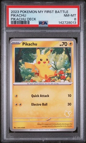 2023 POKEMON MY FIRST BATTLE-PIKACHU DECK PIKACHU PSA 8