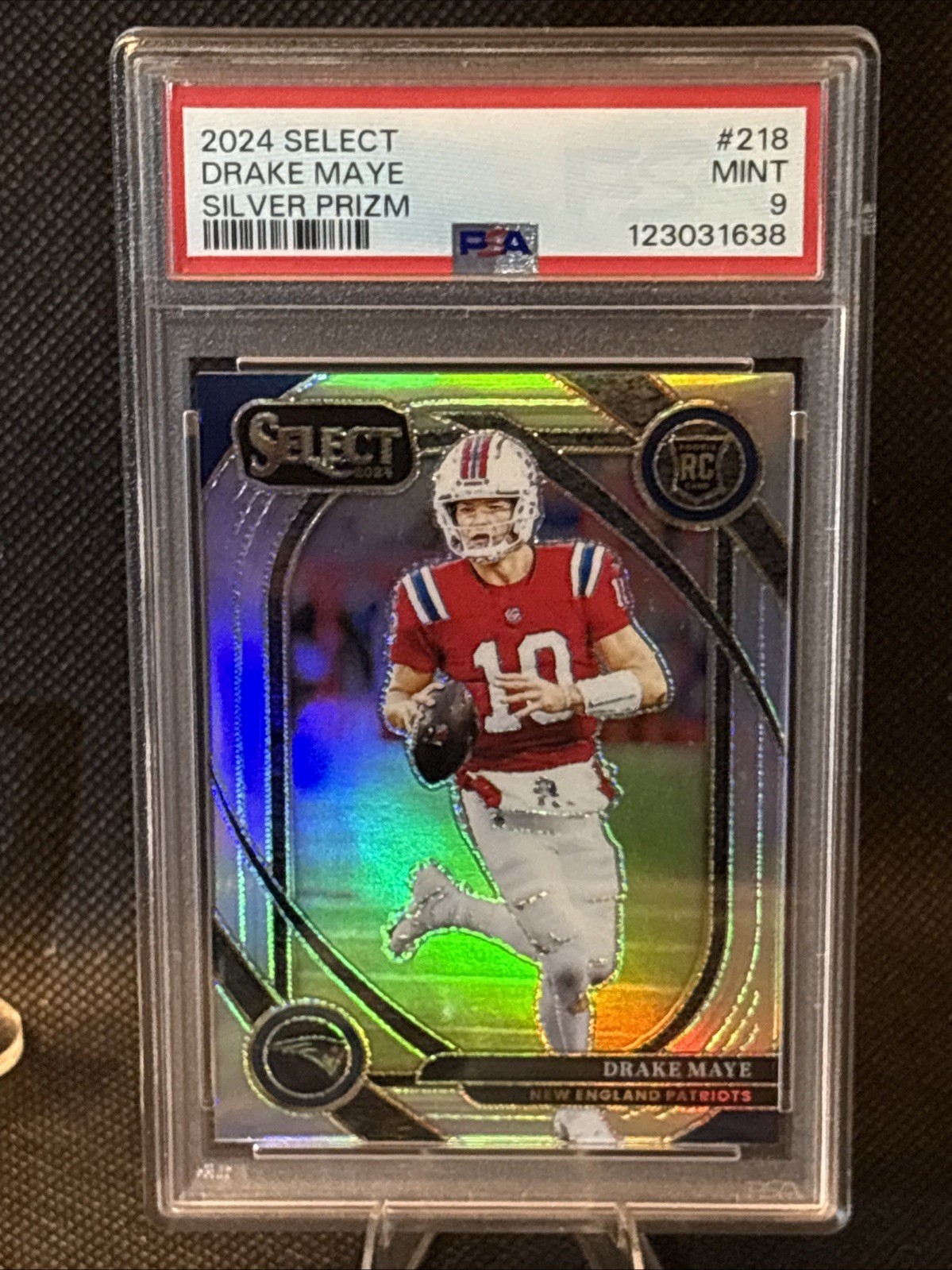 2024 Panini Select - Club Level Drake Maye #218 Silver Prizm (RC) PSA 9 MINT 😎