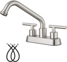 Aolemi Laundry Utility Sink Faucet,3/4" NPT Threaded End,Brushed Nickel