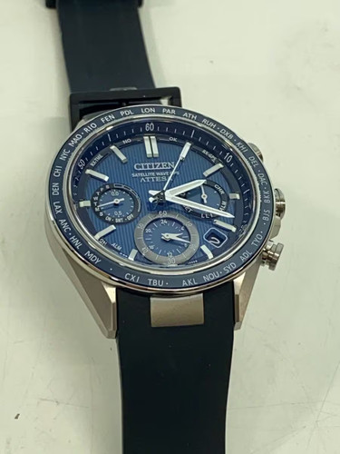 Citizen Attesa F950-0029S02 Jour Date Eco-Drive Titane Solaire Homme Montre Auth - Photo 7 sur 8