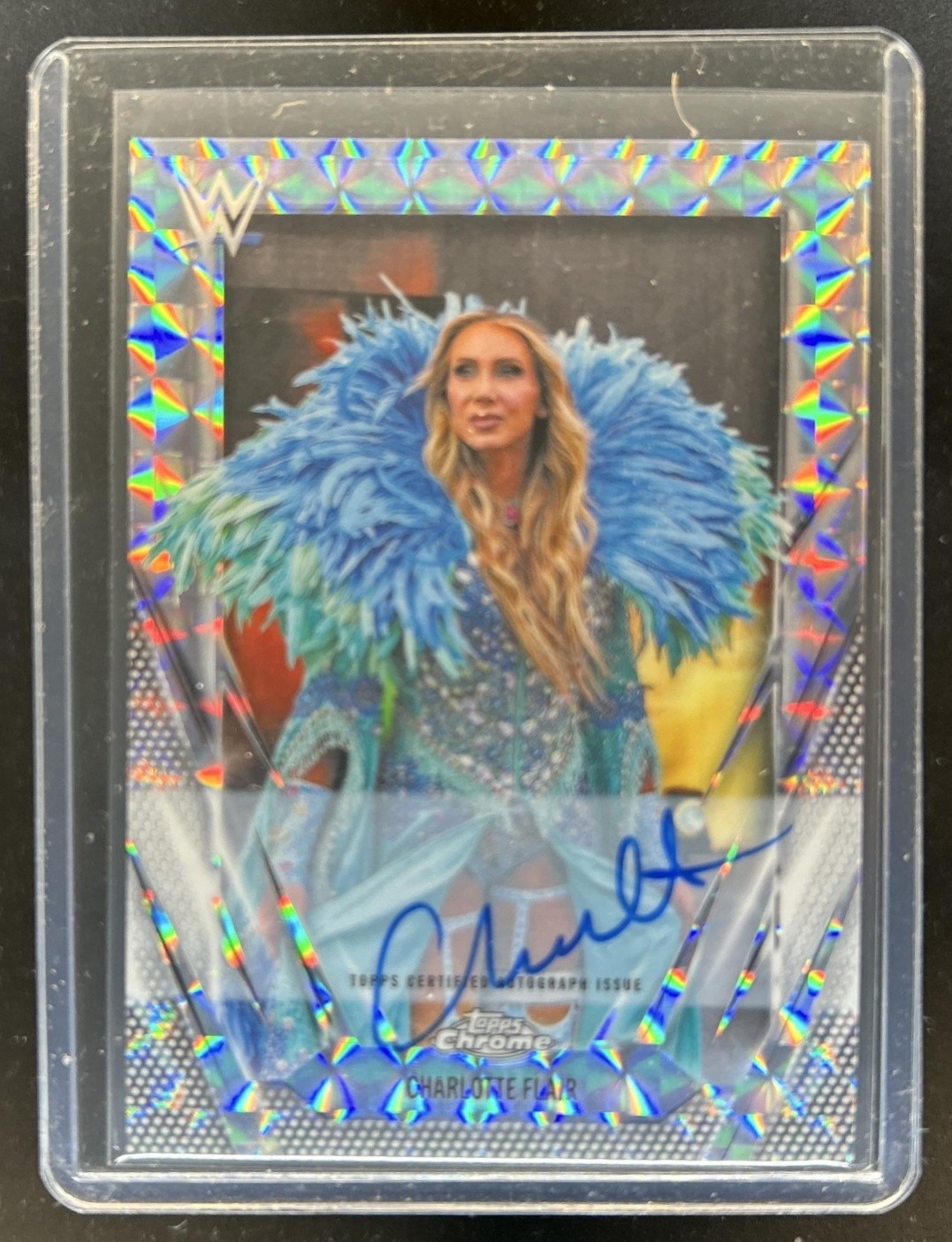 2026 Topps Chrome WWE Charlotte Flair Auto Geometric Refractor #BCA-CHF