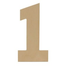 Wooden Number 1, 8 Inch, Unfinished Large Wood Numbers for Crafts  Woodpeckers