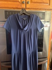 Banana Republic cowl neck navy dress size small Stretch New