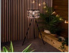 New Solar Crystal Standing Lamp, Enhance your Outdoor Decor  - Black