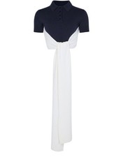 LOEWE Cropped Backless White Wool Polo Shirt New Authentic