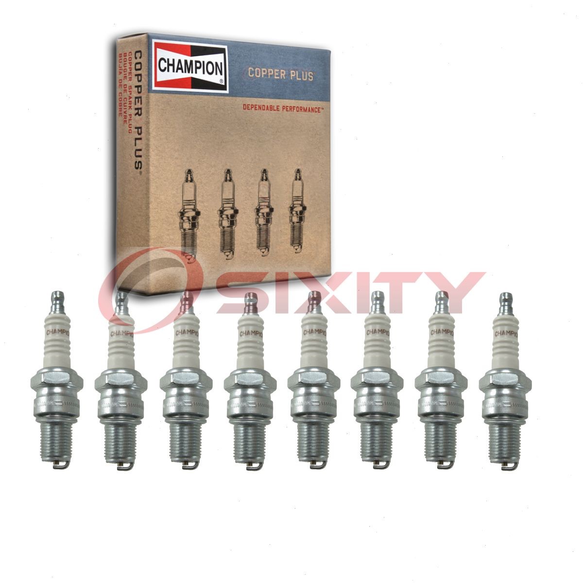 8 pc Champion Copper Plus 801C Spark Plugs for N3C 2411 Ignition Wire oh