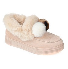 JM Collection Women's Sunset Cozy Slippers Shoes Beige Size 10