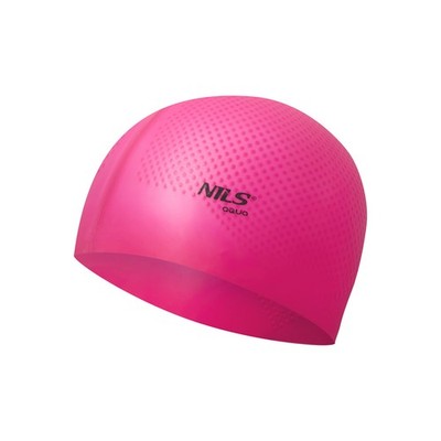 Badekappe Badehaube Sporthaube Schwimmhaube Silikon Haarschutz Dunkelrosa